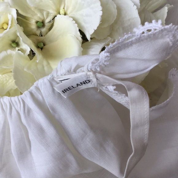 ๐HP๐Vintage Mark Cross Irish Linen Baby Bib - Picture 6 of 8